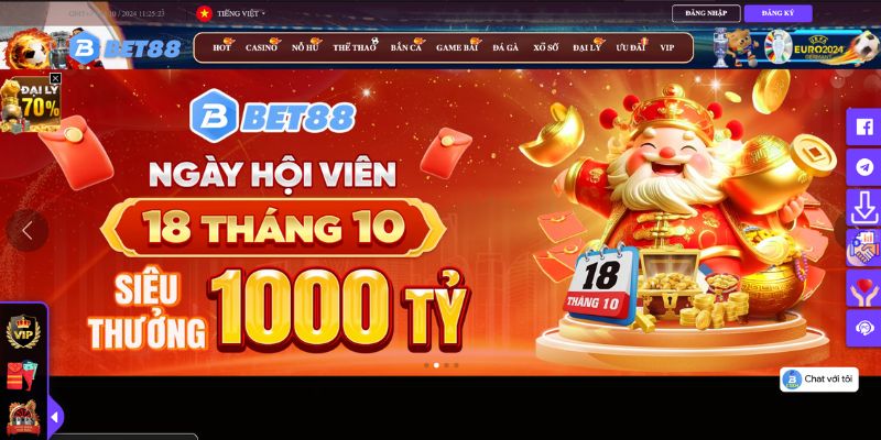 Điều kiện nhận quà tặng BET88 khuyến mãi ngày hội viên